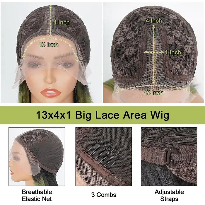 Perruques Lace Front Yaki Lisses Kinky 13x6 HD pour Femmes, Densité 200%, Noir Naturel, Perruques Sy