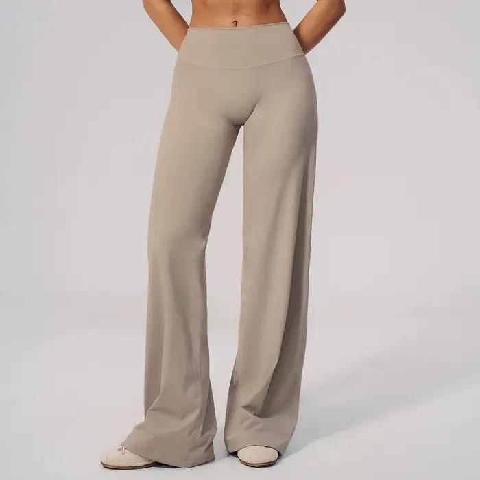 Pantalon de yoga taille haute pour femme, coupe évasée, effet galbant, sensation seconde peau, pour 