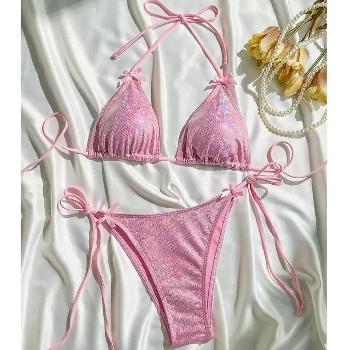 Paillettes Sexy Bikinis 2026 femmes maillots de bain femme maillot de bain pour maillot de bain mail