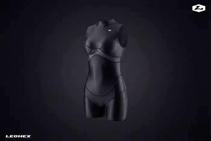 LEOHEX brillant col haut maillot de bain femmes Sexy maille Patchwork une pièce body Spandex brillan