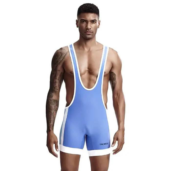 Hommes sous-vêtements justaucorps sport lutte Singlet corps Shaper Corset Body sous-vêtements muscul