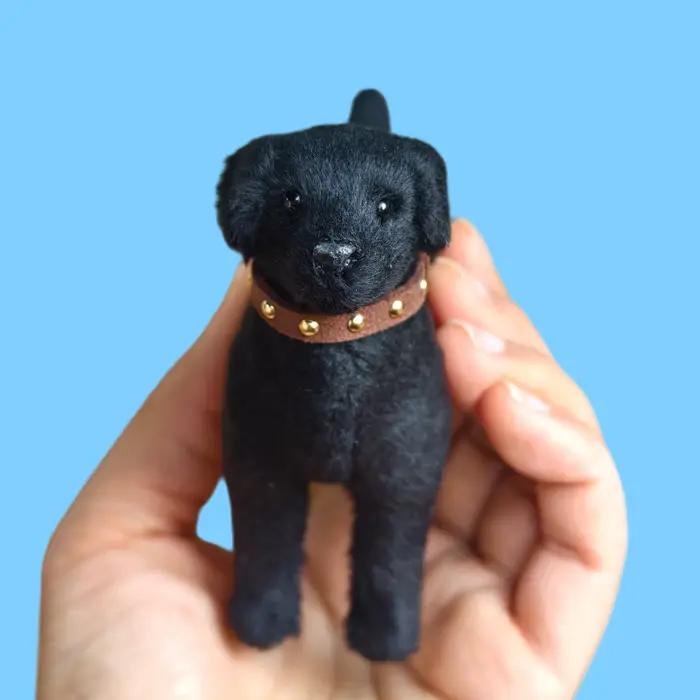 Mini poupée de compagnie imitation série Dalmatien, Caniche, Labrador, petite taille, accessoires po