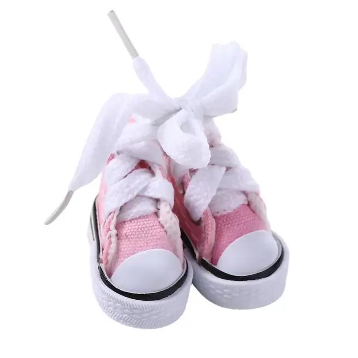 Accessoires fille jouet baskets chaussures 3.5CM pour enfants chaussures décontractées poupée toile 