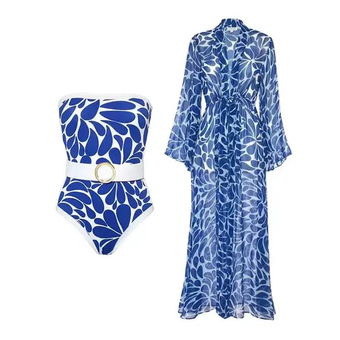 Cikini Maillot de bain une pièce imprimé pour femme, style européen et américain, maillot de bain se