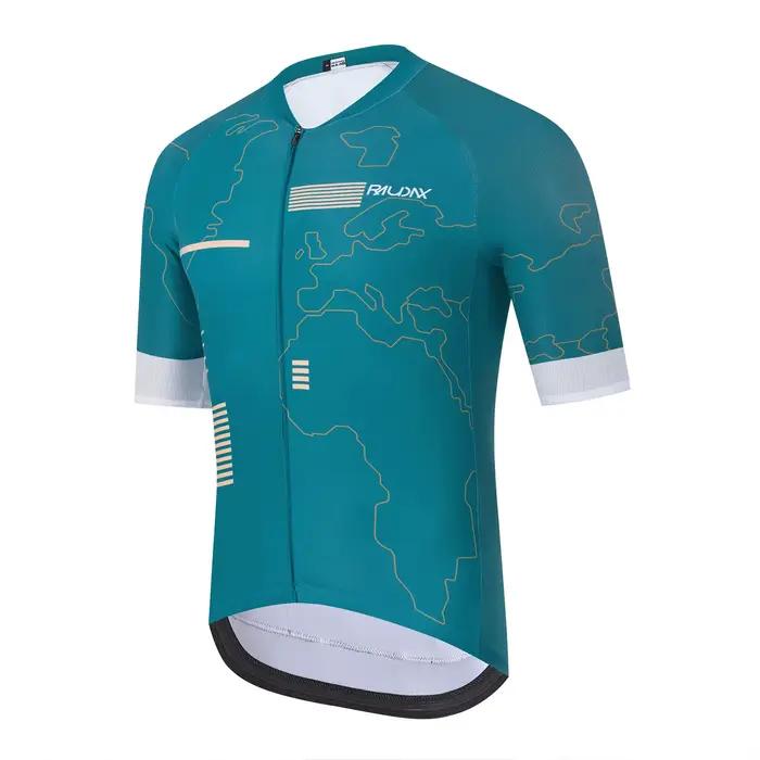 Raudax – Maillot de cyclisme à manches courtes pour hommes, protection UV, vêtements de course, vête