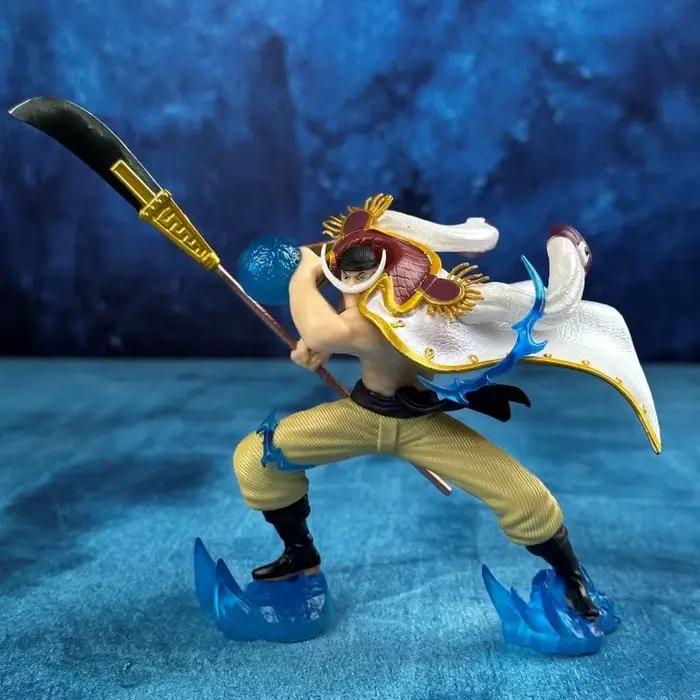 Bandai une pièce 11 cm LX blanc barbou une pièce bataille Pose Statue scène modèle Anime personnage 