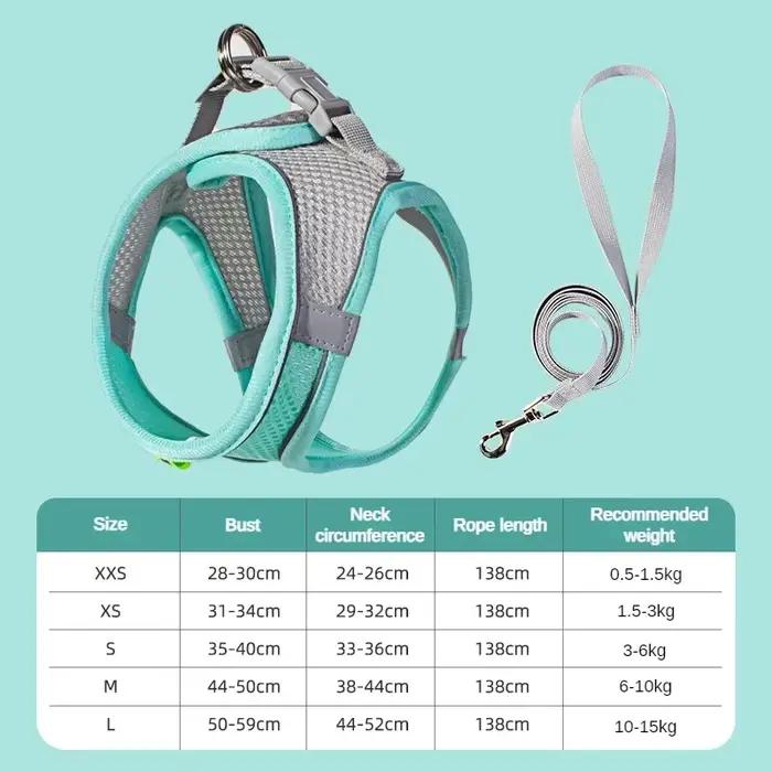 Ensemble de harnais pour chiot, accessoires pour chiens, gilet réglable pour animaux de compagnie, b