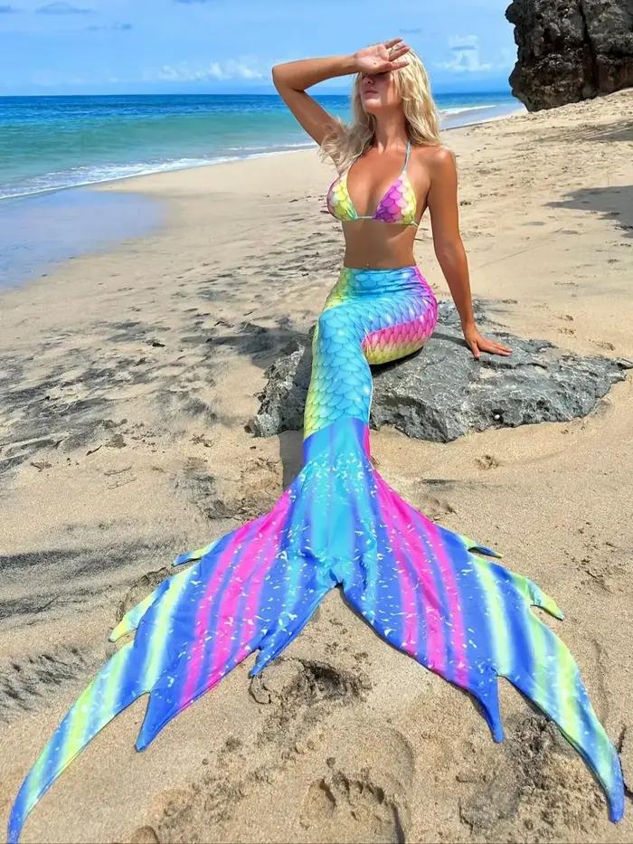 Nouvelle collection de la saison : Maillot de bain trois pièces pour femme, bikini, tenue de plage, 