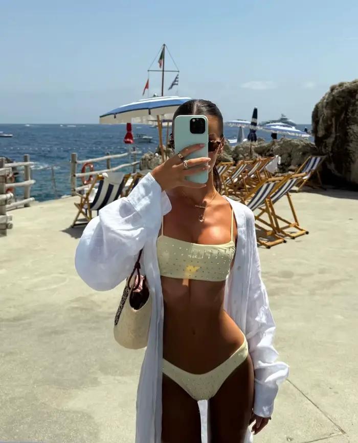 Nouveau Maillot de Bain Sexy 2026 avec Strass, Bikini Uni, Maillot de Bain Taille Basse, Maillot de 