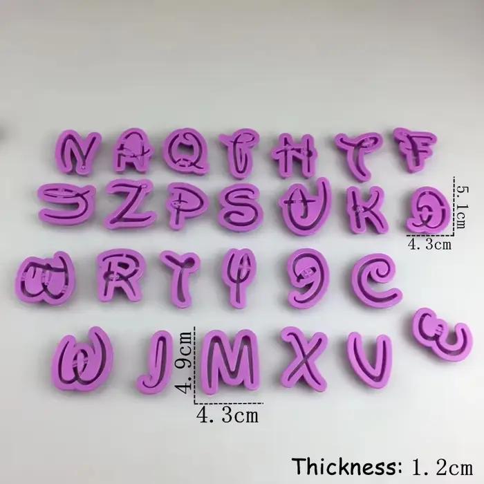 26 pièces/ensemble grande lettre anglaise emporte-pièce moules A-Z majuscule Alphabet Biscuit Fondan