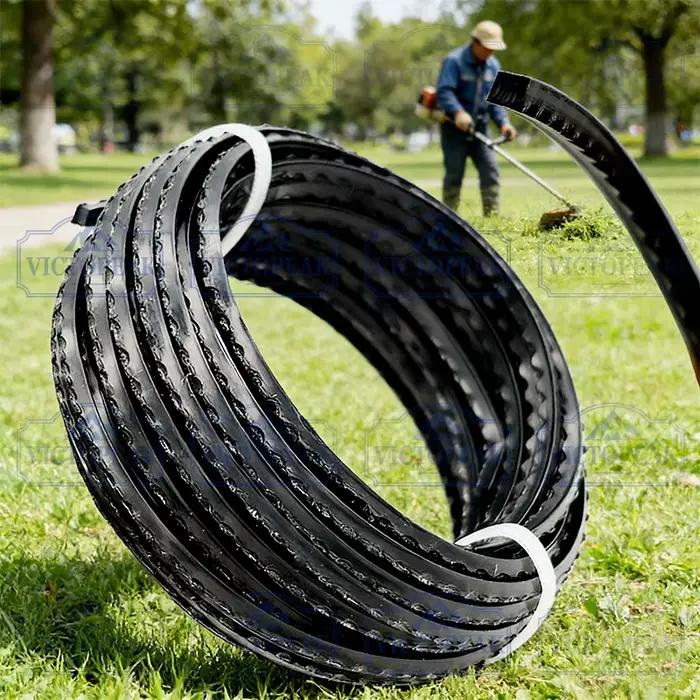 Fil de coupe dentelé 3,0 mm 5 m en nylon noir durable pour débroussailleuse, accessoires pour outils