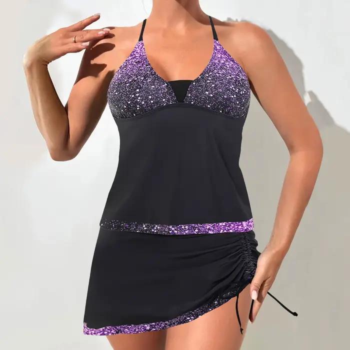 Nouveau Sexy Tankini maillots de bain femmes cordon grand maillots de bain grande taille maillot de 