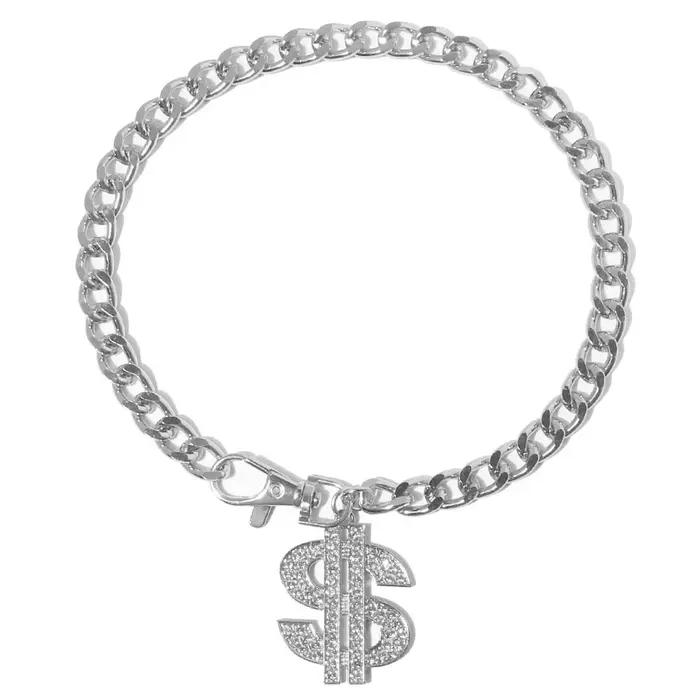 Collier de luxe pour chiens de petite et moyenne taille, pendentifs avec signe de Dollar, Hip Hop, c