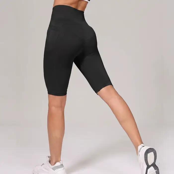 Shorts de yoga taille haute pour femmes, 5 pouces, effet push-up, sensation seconde peau, respirant,