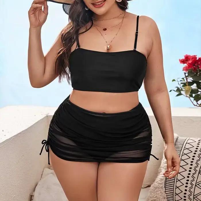 Grande taille taille haute Bikini femmes Push Up grande taille maillot de bain 2025 été Mujer grande