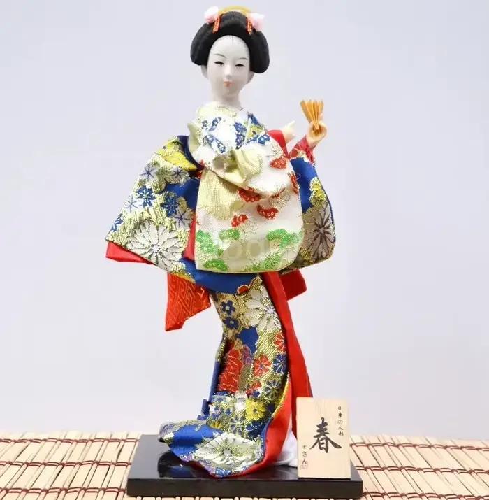 Geisha japonais kimono poupée marionnette fruits de mer sushi boutique restaurant décorer outil mign