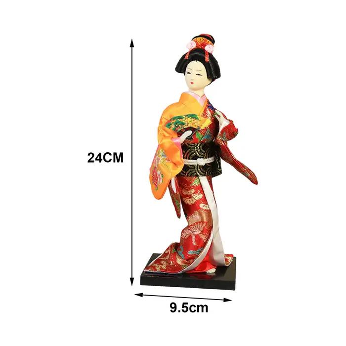 Statue de Fille Japonaise de 9 Pouces, Geisha Kabuki, Autoportante financièrement, Prairie, Poupées 