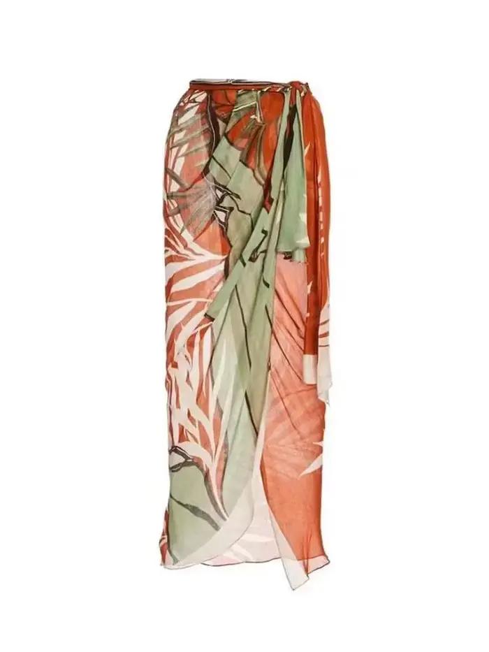 Nouveau Maillot de Bain Une Pièce Femme Orange Uni Épaule Dénudée Jupe Évidée Ensemble Maillot de Ba