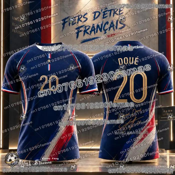 Maillot de football édition spéciale France pour enfants et adultes – Léger, respirant, séchage rapi