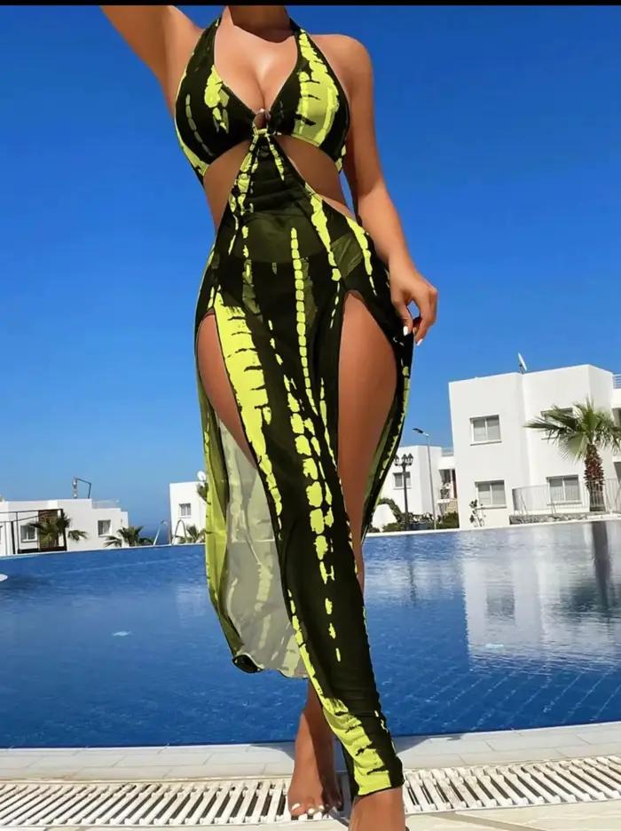 Ensemble bikini sexy trois pièces, maillot de bain imprimé tendance pour femme, vente chaude de la s
