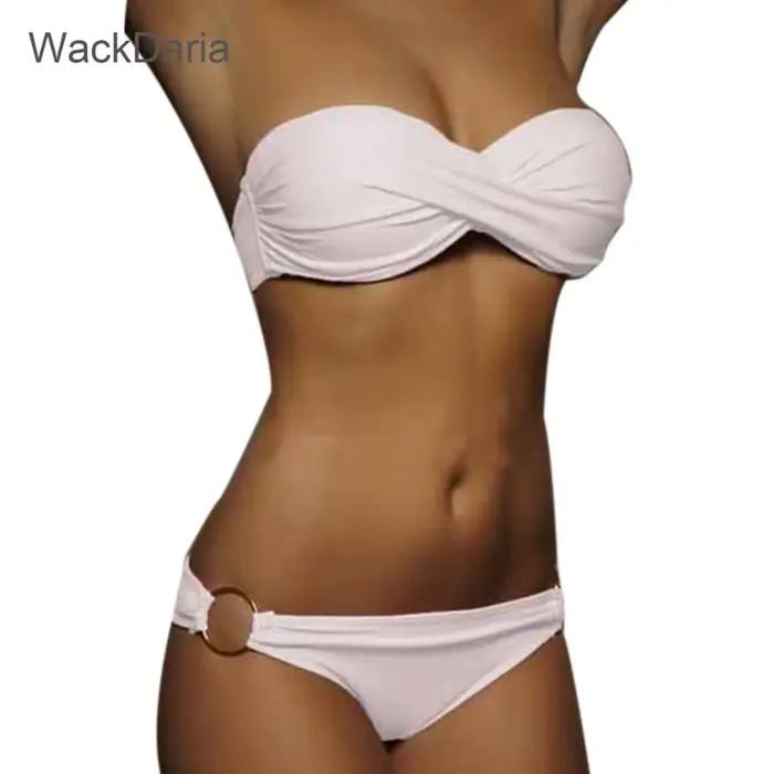 WackDaria-bikini femmes, maillot de bain sexy, ensemble deux pièces, multicolore, pour femmes, nouve