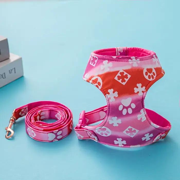 Harnais pour chien de luxe de styliste, ensemble de poitrine et de dos pour animaux de compagnie, pe