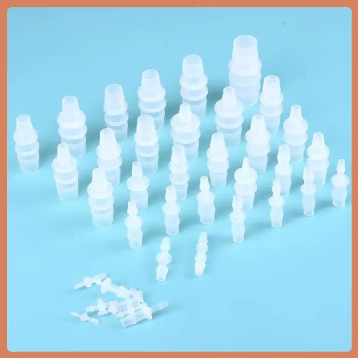 Raccord de tuyau droit en plastique et Silicone, 1.6-25mm, petite taille, pagode, couplage barbelé, 