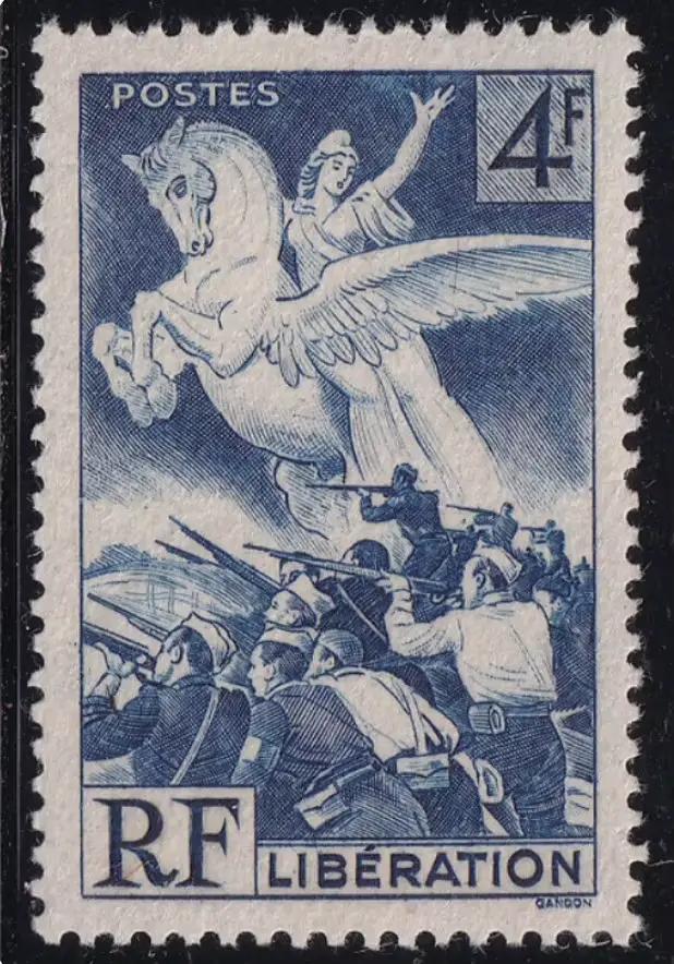 1 pièces/ensemble nouveau timbre postal de la France 1945 timbres-poste de déesse du cheval volant M