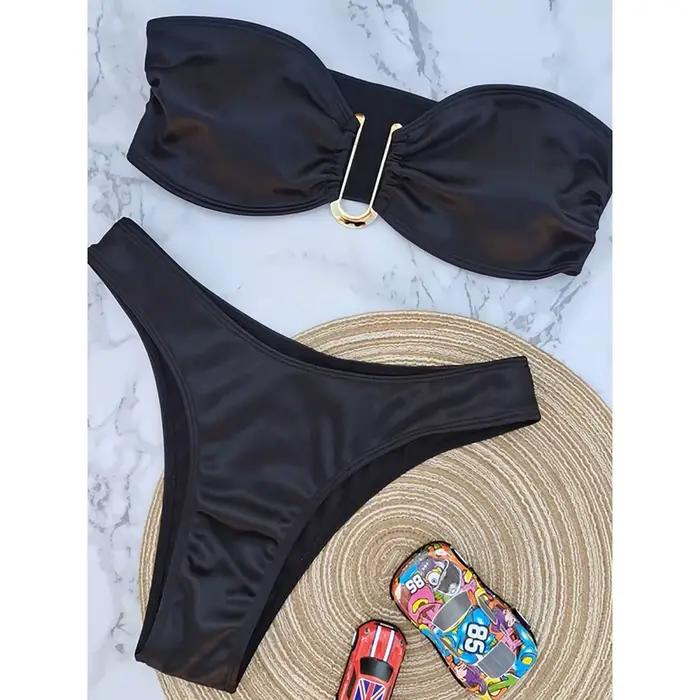 Maillot de bain bandeau bikini femme 2026, ensemble deux pièces, bikinis string, maillot de bain fém