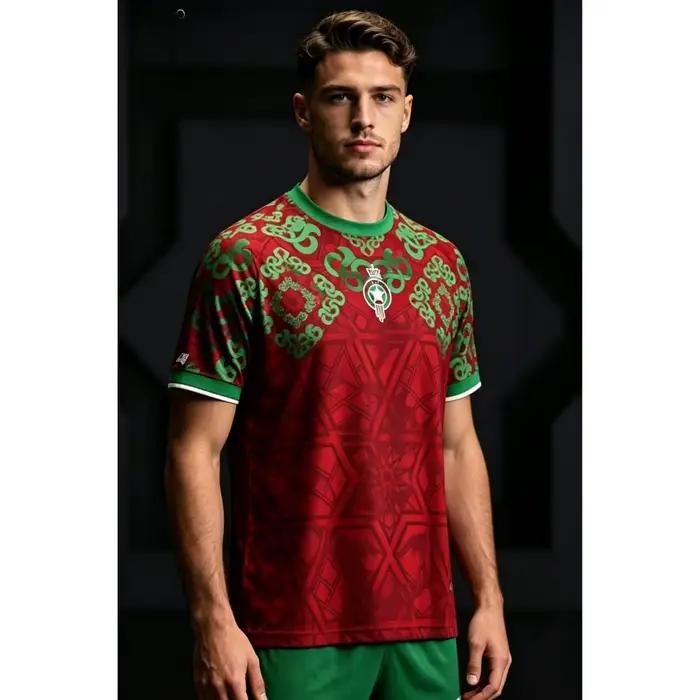 Nouveau maillot de football traditionnel marocain d'été, respirant, style décontracté, édition spéci
