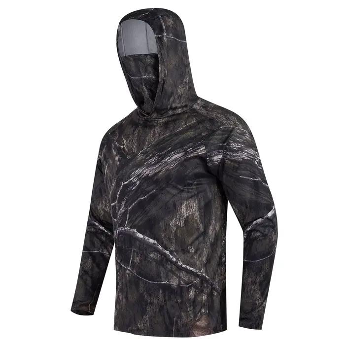 T-shirt de pêche anti-UV à manches longues pour homme, anti-moustiques, coupe décontractée