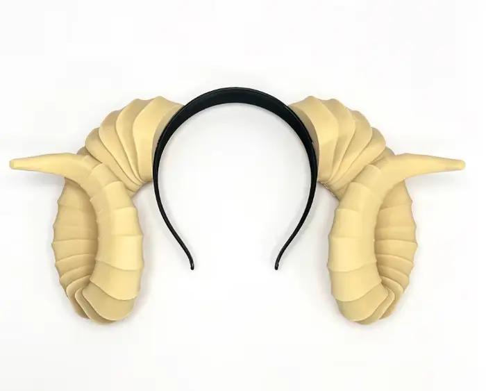 Serre-tête portable en cornes de faun, accessoire de coiffure gothique en cornes de mouton, idéal po