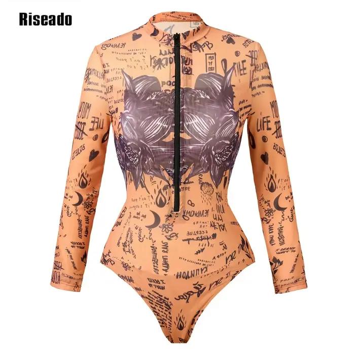 Maillot de bain en maille pour femmes, Sexy, Transparent, une pièce, manches longues, grande taille,