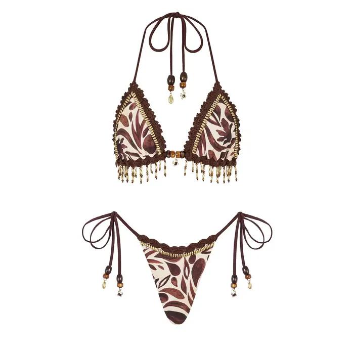 Micro Bikini 2026 Nouveaux Maillots de Bain Femme Sexy Ensemble Bikini Brésilien Halter Dentelle Str