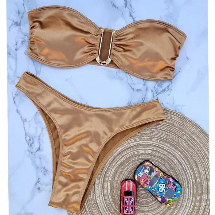 Maillot de bain brésilien sexy pour femmes, bikini deux pièces, soutien-gorge push-up, culotte taill