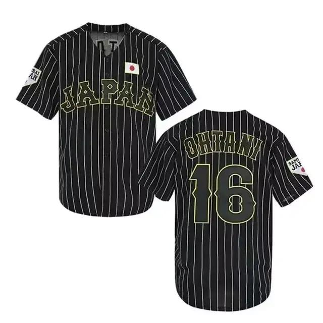 Japon 16 OHTANI maillot de Baseball surdimensionné vêtements de sport en plein air broderie couture 
