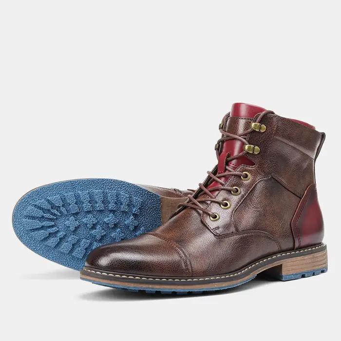 Taille 7-13 bottes hommes marque 2024 mode bottes confortables en cuir # AL603C4