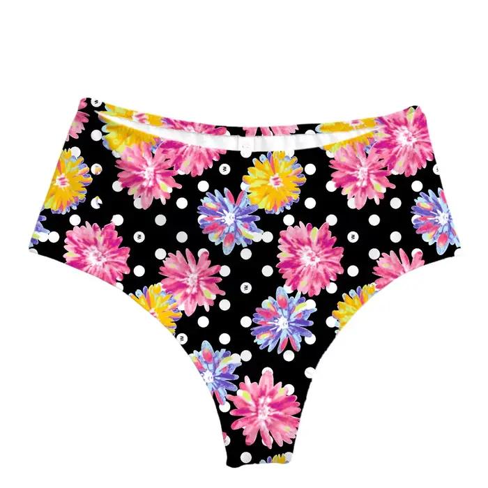 Femmes taille haute bas de Bikini maillots de bain grande taille string Sexy noir brésilien effronté