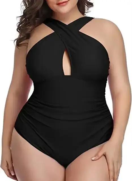 Maillot de bain une pièce Sexy, grande taille 4XL 5XL, Push-Up, Slim, pour femmes, gros vêtements de