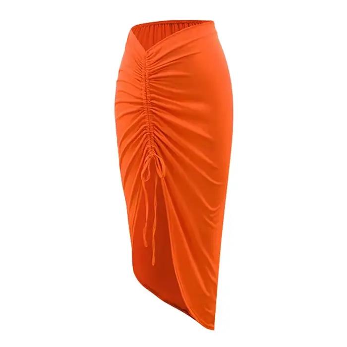Maillot de bain vintage une pièce avec nœud, jupe plissée, maillot de bain, vêtements de plage de va