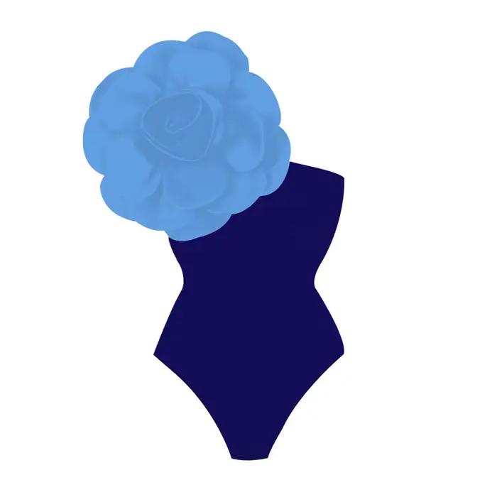2025 fleur une pièce maillot de bain avec couvrir luxe femme maillot de bain Sexy Bikini maillot de 