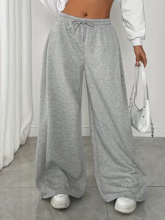 Pantalon de survêtement polaire grande taille pour femme, chaud, décontracté, ample, élégant et poly