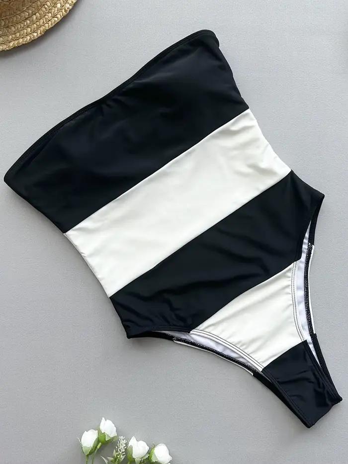 Nouveau Maillot de Bain Une Pièce Sexy Sans Bretelles 2026 pour Femme, Combinaison de Bain Féminine 
