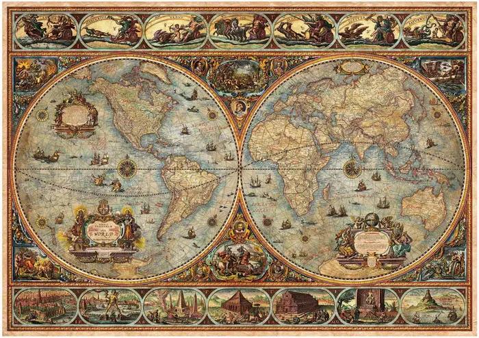 Grand puzzle géant 500/1000/1200/2000 pièces, carte du monde paysagère, puzzles pour adultes, jouets