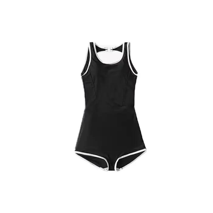 Mode séchage rapide femmes maillot de bain sans manches serré maillot de plage Sexy femmes body prin