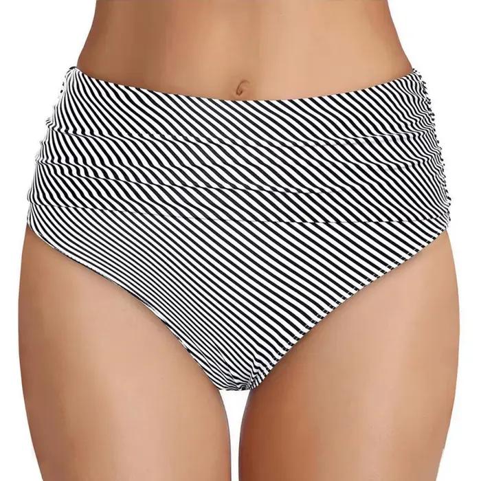 Traje De BañO Mujer 2025 Femmes Taille Haute Bas De Bikini Coupe Haute Bas De Bain Couverture Complè