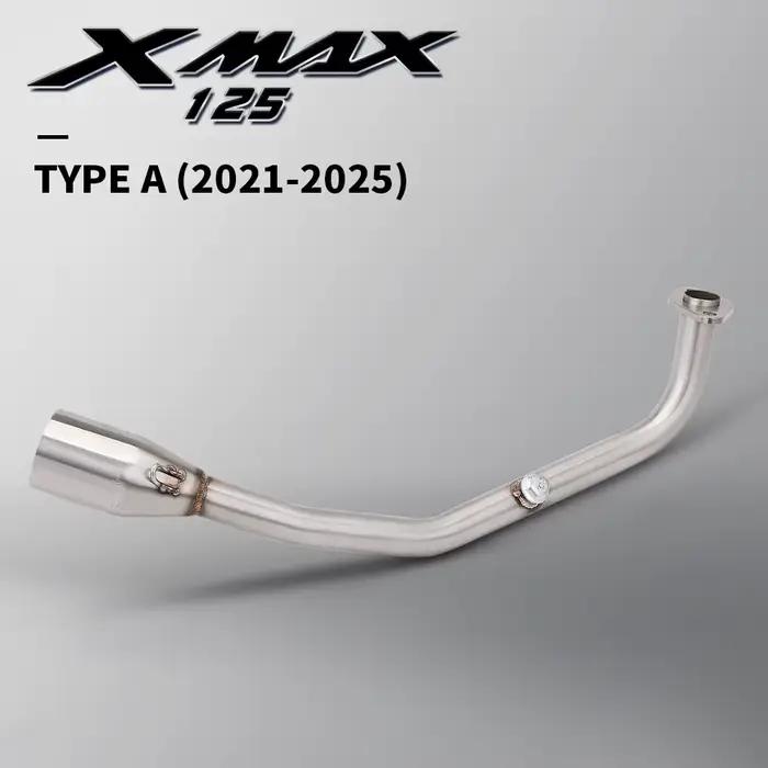 Tuyau d'échappement de moto pour Xmax 125 XMAX125 2021-2024, tuyau de liaison avant en acier inoxyda