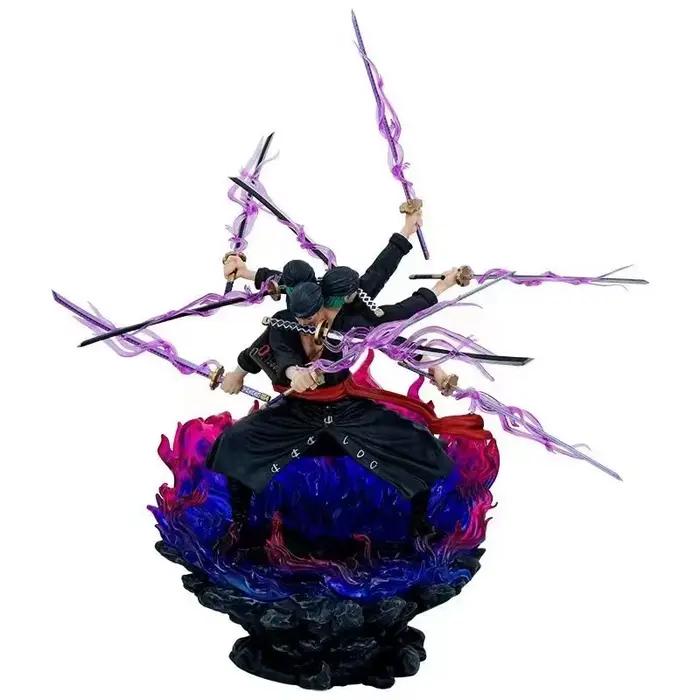 Roronoa Zoro Anime Statue Action Figure, Modèle de collection, Jouet pour enfant, 15cm, 1 Pc
