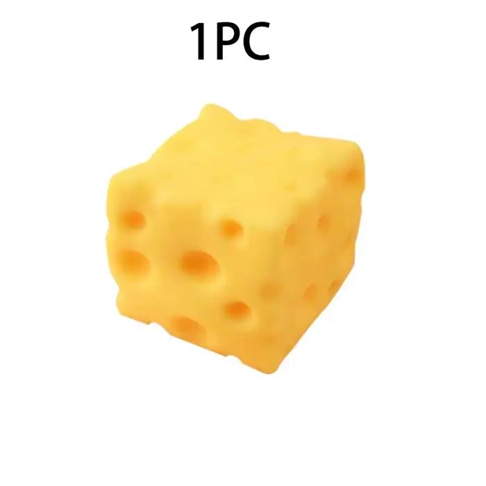 Jouet à presser en forme de fromage de 5 cm, taille extra large, jouet anti-stress en forme de froma