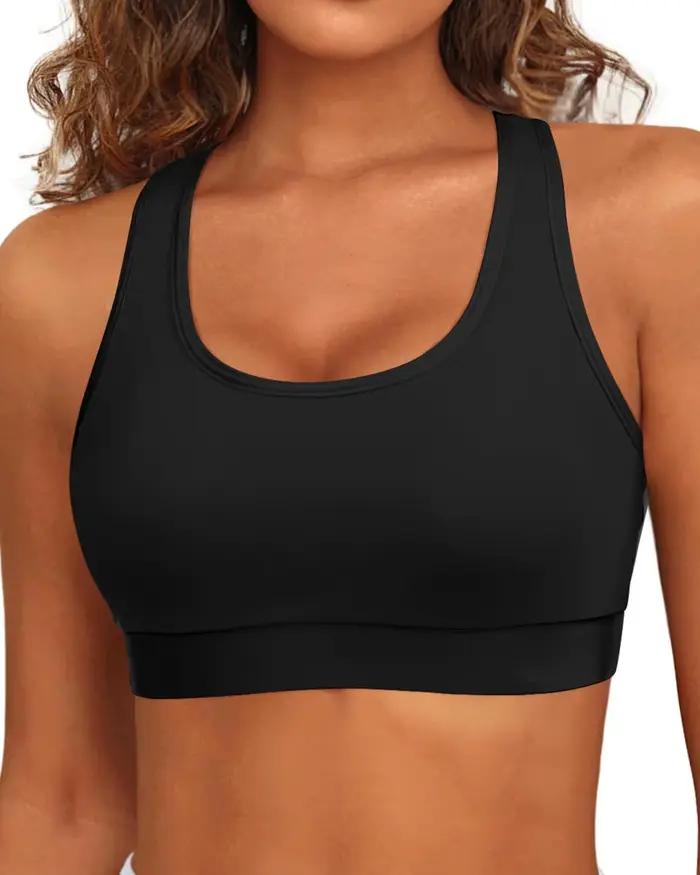 Nouveau Maillot de Bain Sportif 2025 – Bikini Triangle Antichoc en Polyester pour Femme, Idéal Cours